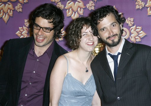 Flight of The Conchords, Jemaine Clement, Bret McKenzie with Kristen Schaal at the HBO Emmy's after party